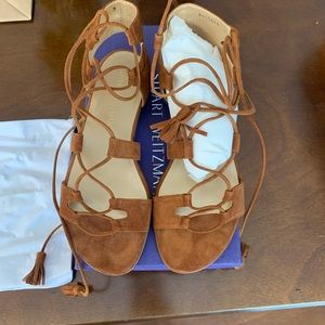 Never worn Suede Stuart Weitzman Roman Flat sandal